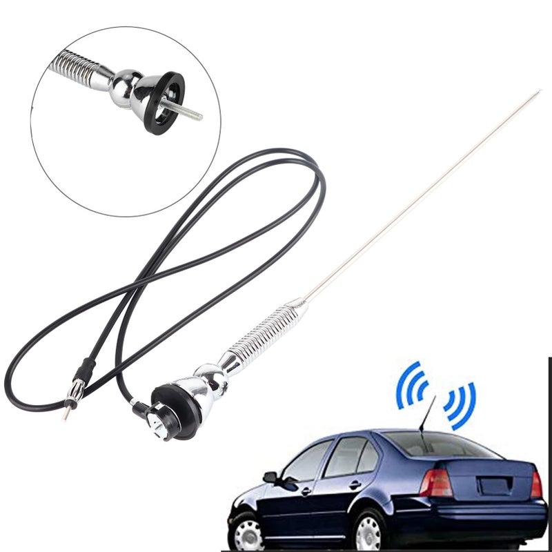 Gorgeri for Vintage Antenna Gorgeri Car Antenna, 18.5" Universal Car Roof Radio AM/FM Aerial Antenna 180Â°Swivel - Image 5